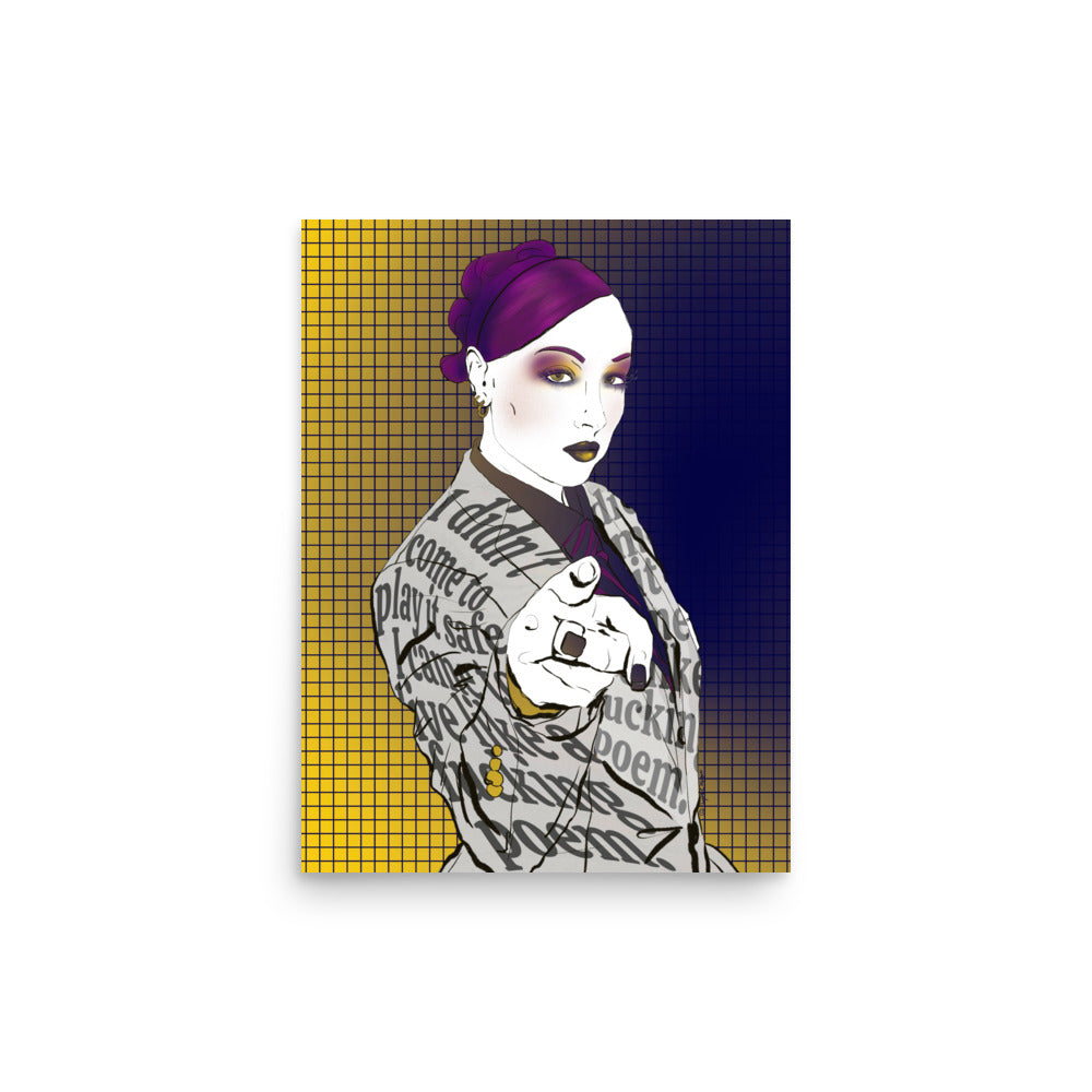 “Live Life Like a Poem” statement coat