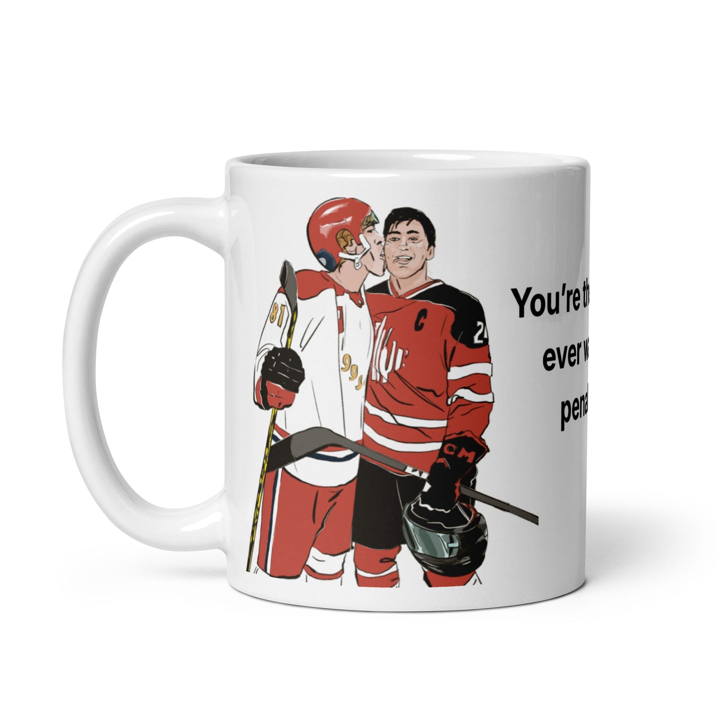 Cute flirty Ilia licking Shane’s face illustration on mug