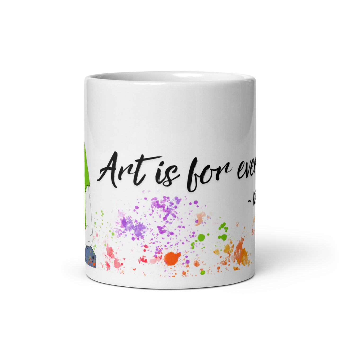 Paint splatter pop‑art Keith Haring ceramic mug
