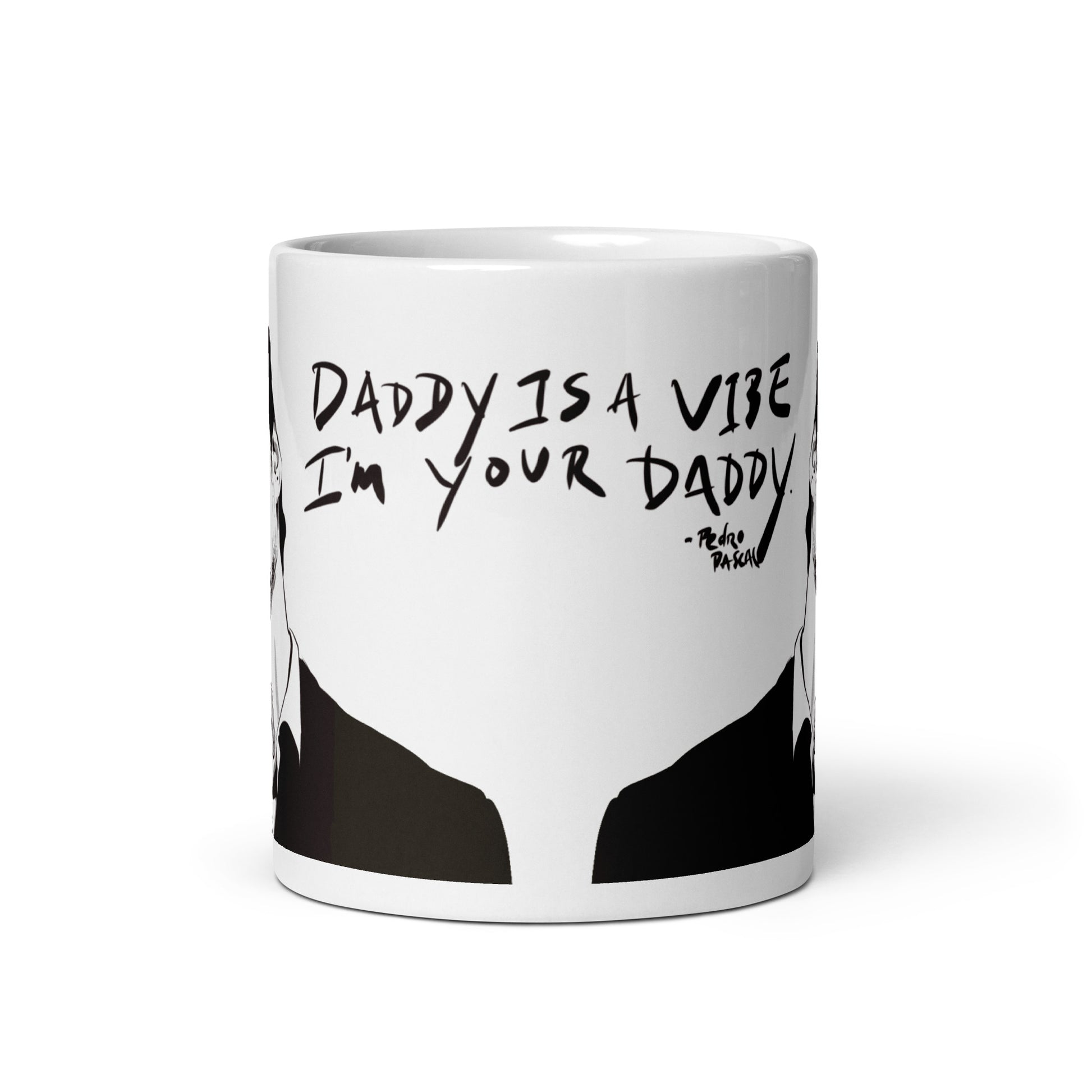 Pop‑art Pedro Pascal mug with cheeky graphic design