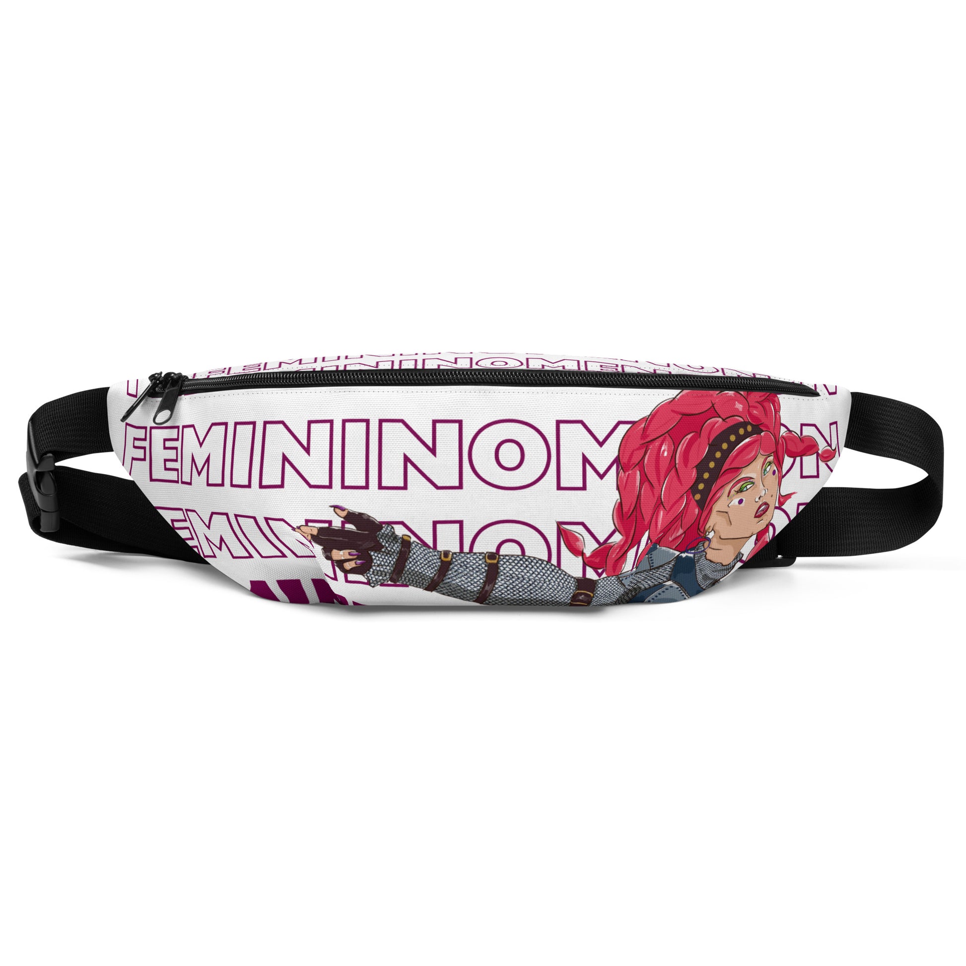 White sling bag with bold Chappell Roan graphic
