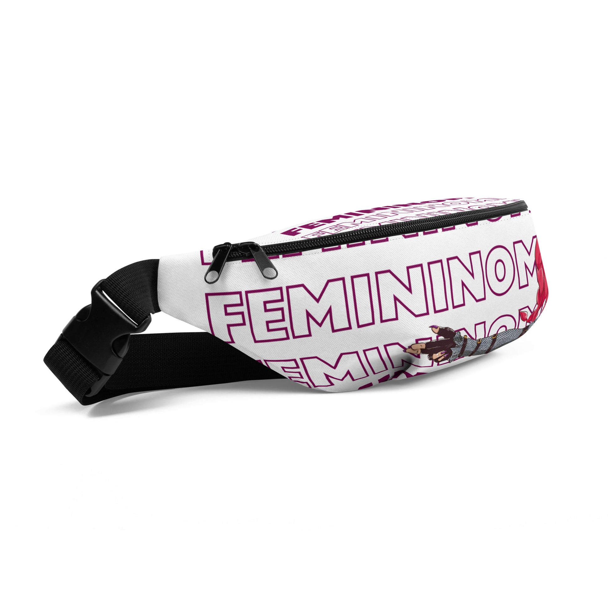 White sling bag with bold Chappell Roan graphic
