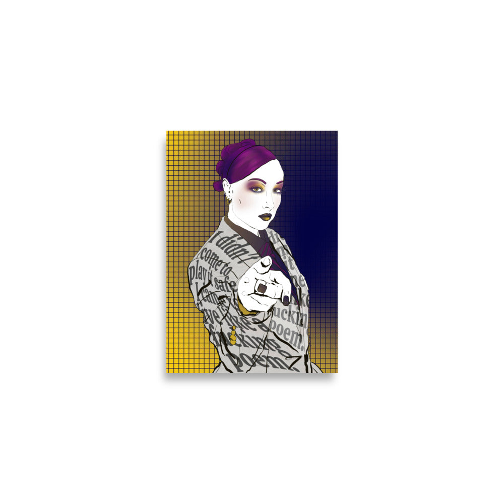 “Live Life Like a Poem” statement coat
