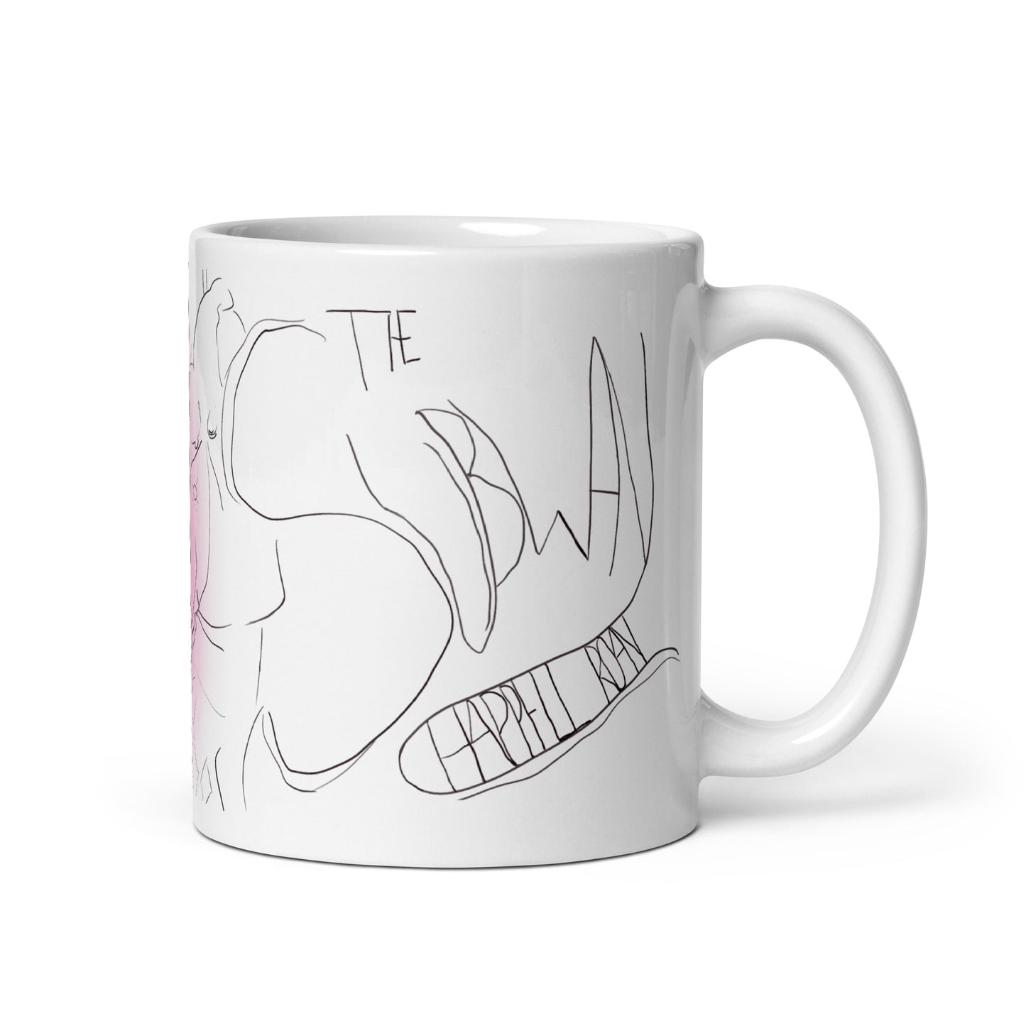 Pop‑art subway car wraparound mug design
