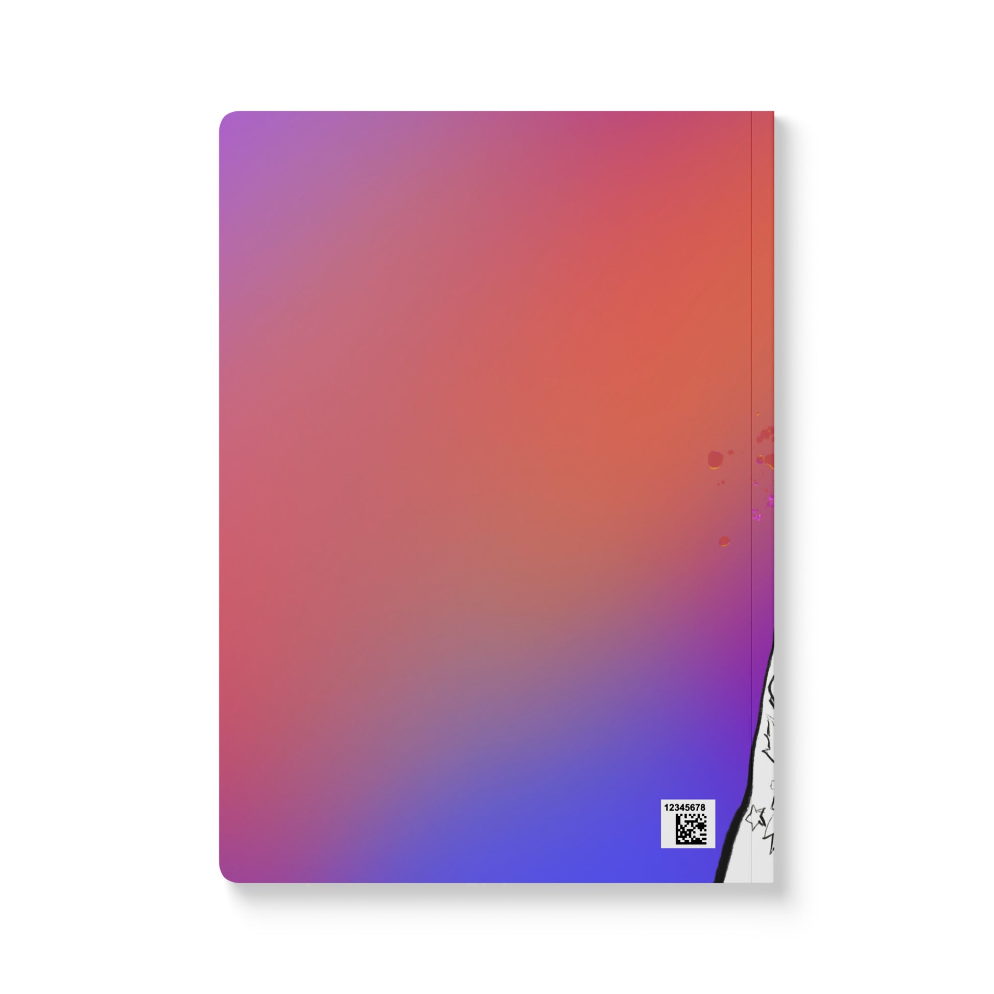 Pop‑art journal with dripping paint and color‑streaked hair
