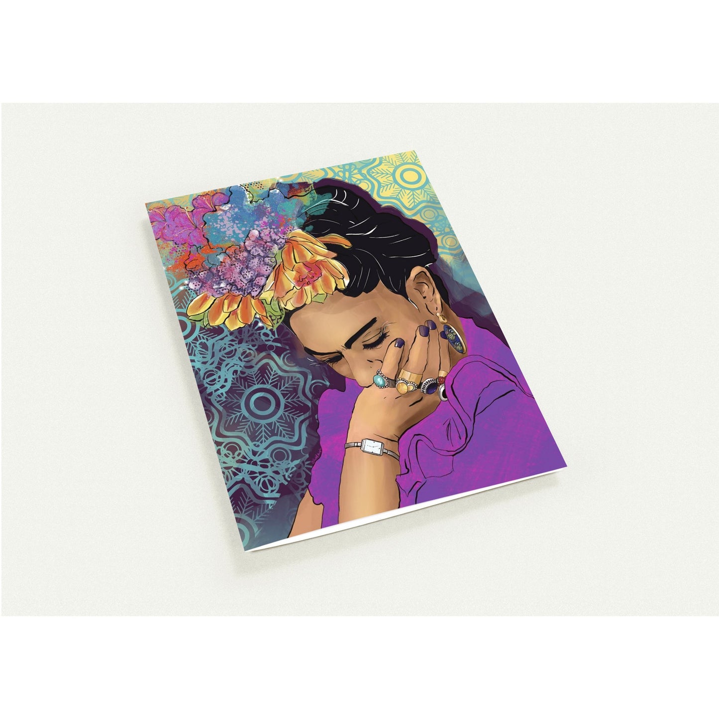 Frida’s Secret Smile pop‑art portrait card pack