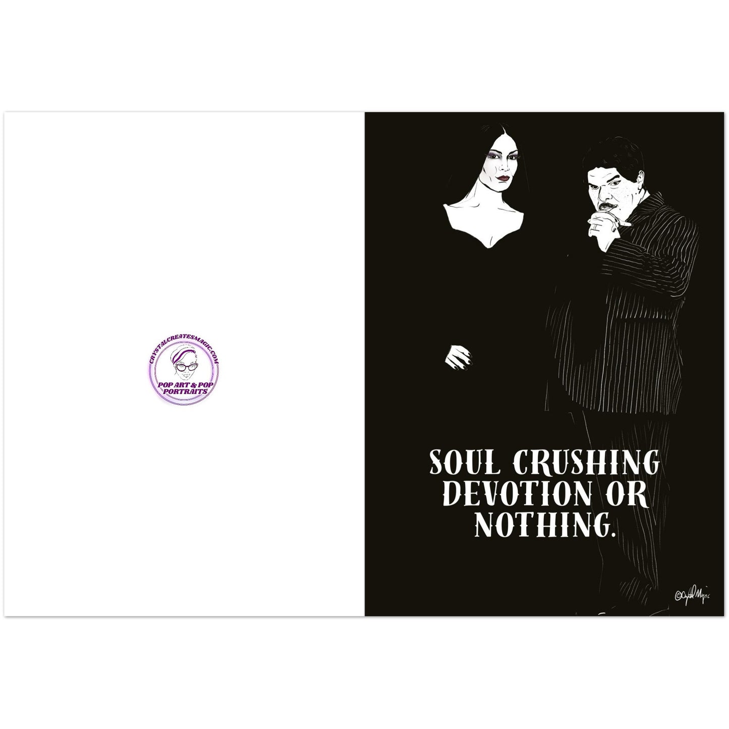 Crystal Creates Magic Morticia and Gomez illustration

