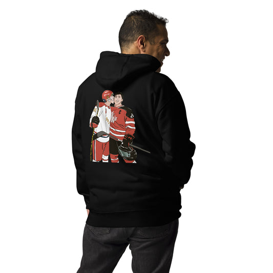 Ice hockey graphic sweatshirt with bold colors

