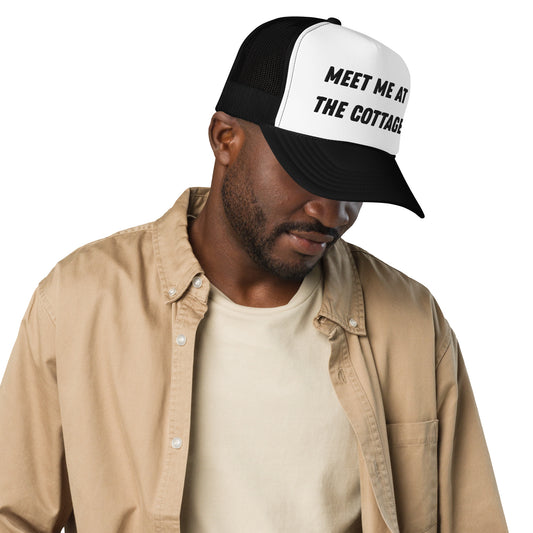 “Meet Me at the Cottage” hockey mesh cap