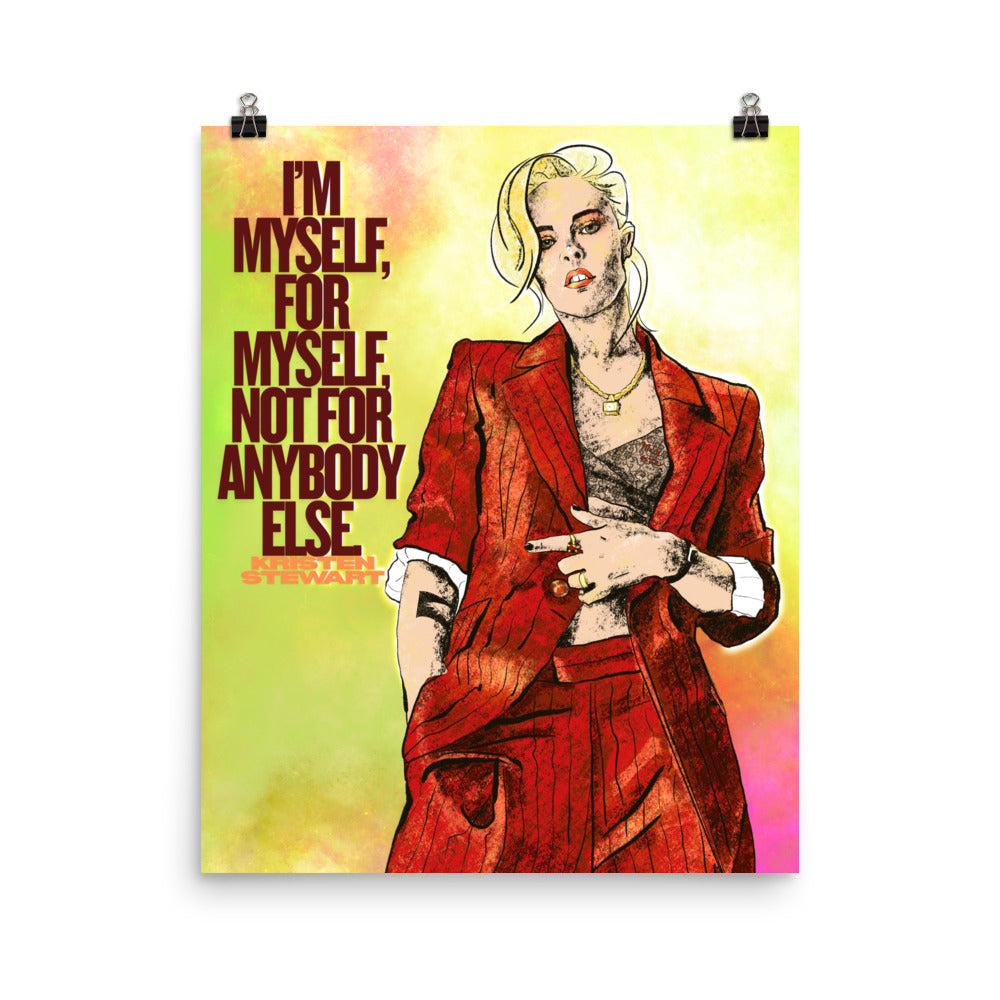 “I’m myself for myself” quote wall art
