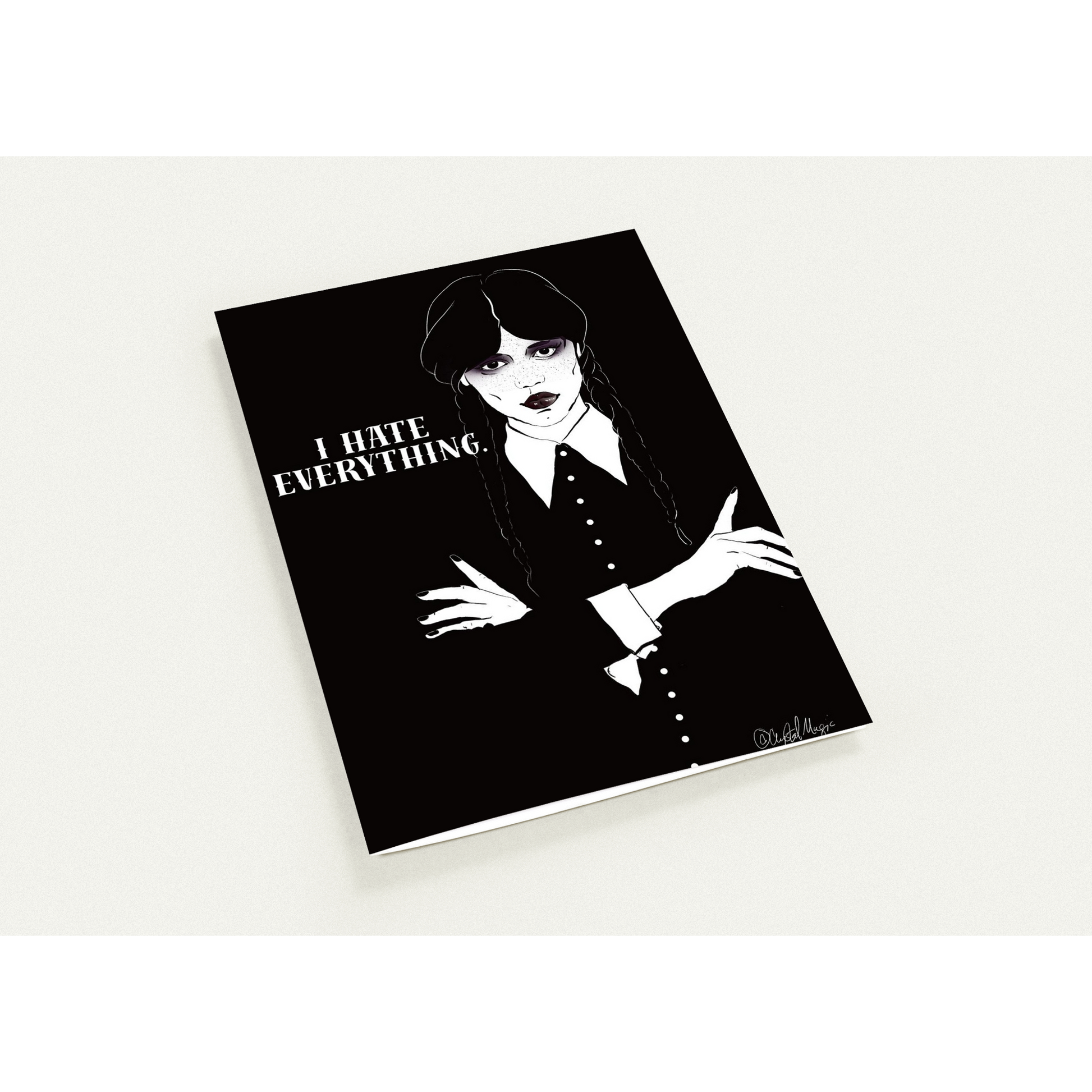 Wednesday Addams card pack I hate everything except you