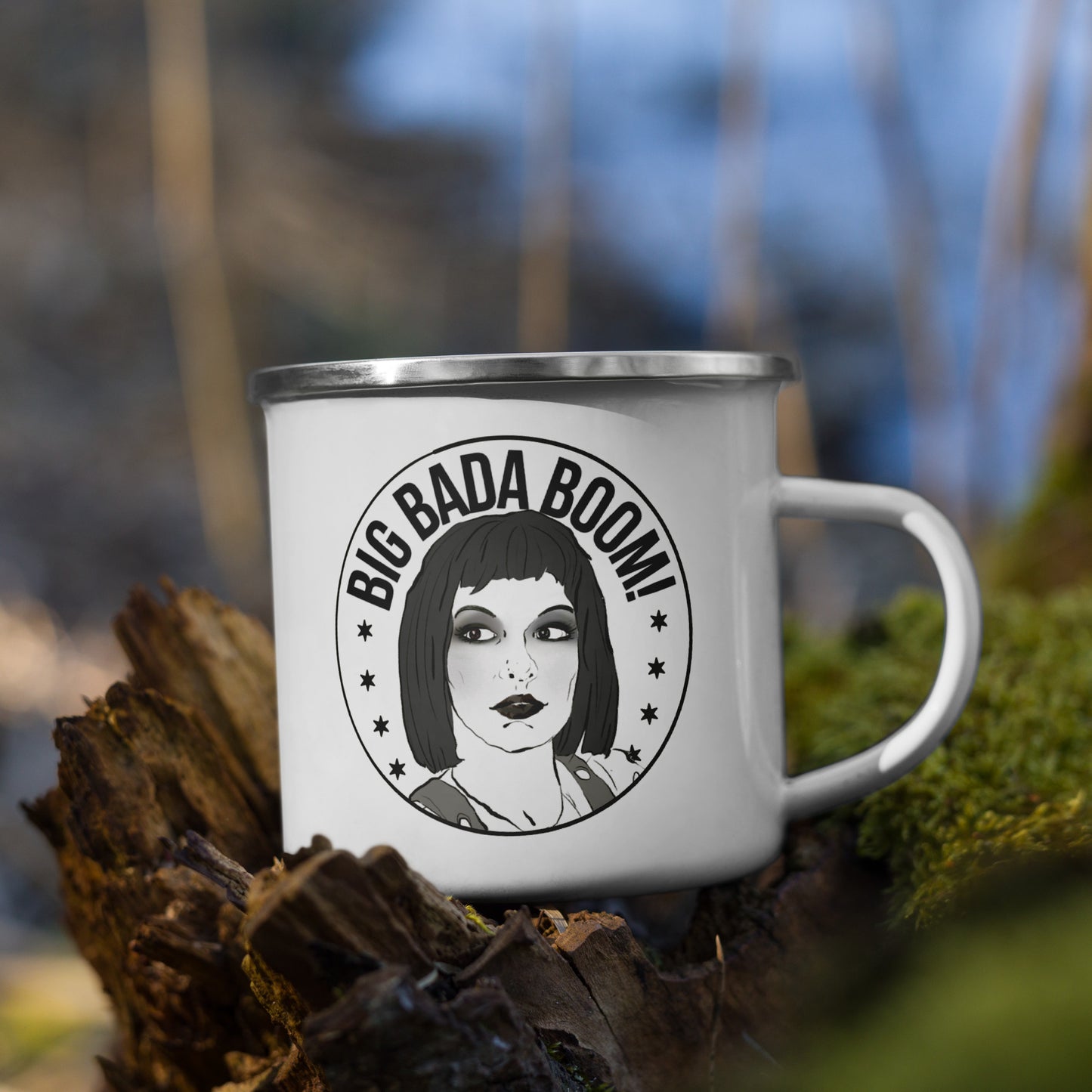 Fifth Element movie quote mug in black print
