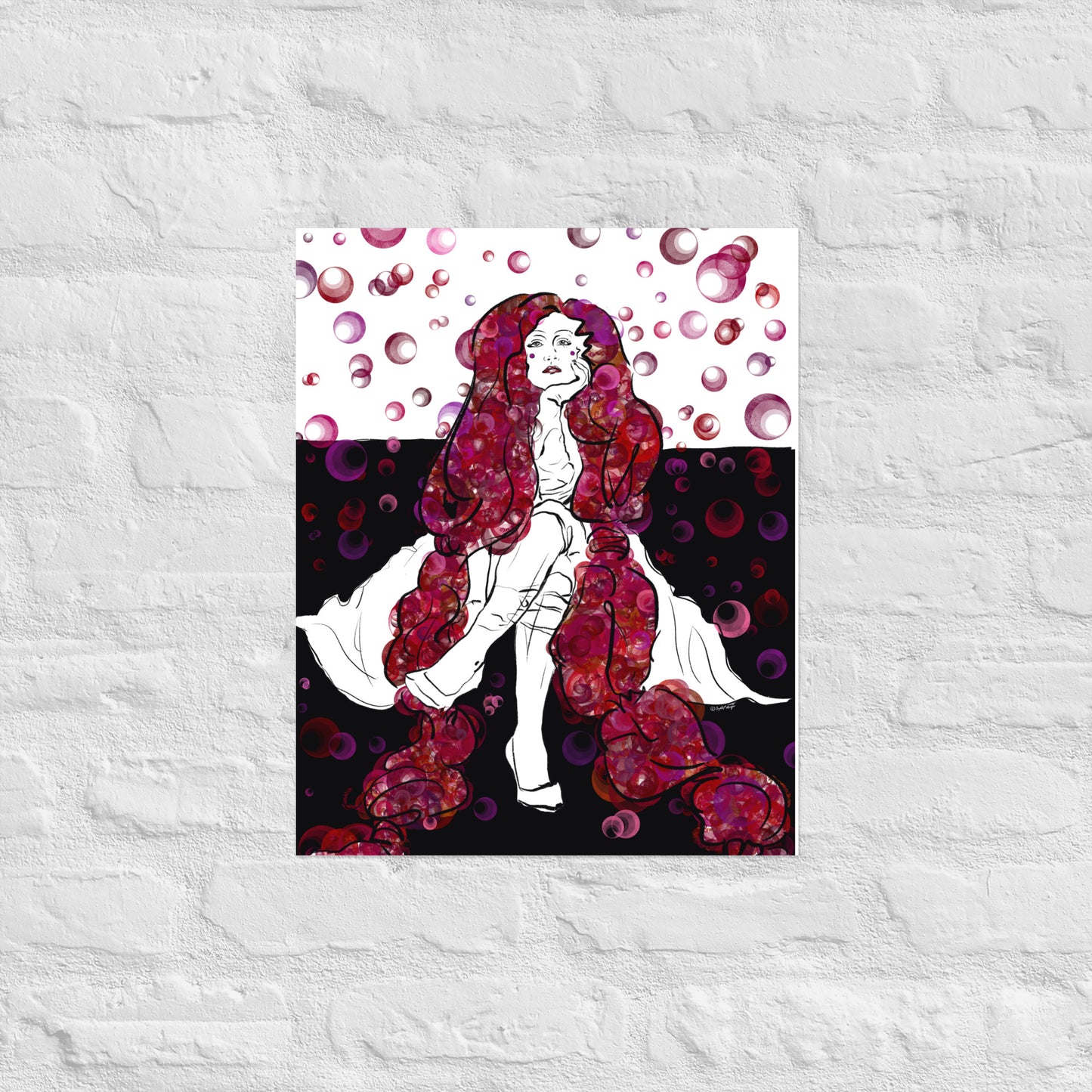 Long‑hair Chappell Roan pop‑art illustration
