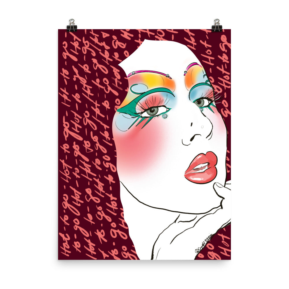 “Hot to Go” inspired poster with vibrant colors
