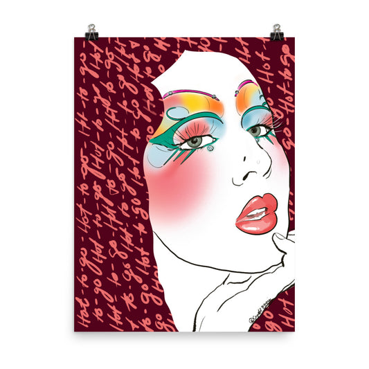 “Hot to Go” inspired poster with vibrant colors
