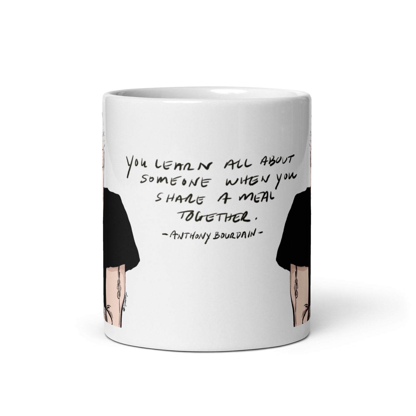 “Share a meal together” quote mug
